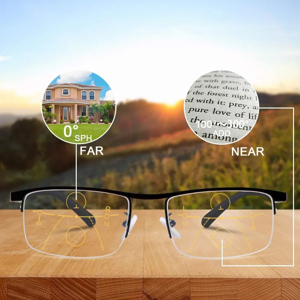 Voezra™ Auto-Focus Reading Glasses – One Pair Adjusts to Your Prescription Needs for Reading, Screens & Everyday Use