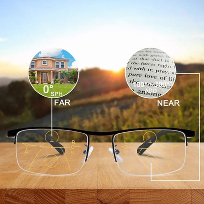 Voezra™ Auto-Focus Reading Glasses – One Pair Adjusts to Your Prescription Needs for Reading, Screens & Everyday Use