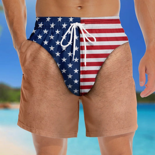 Funny Patriotic Swim Trunks Men Are Wearing This Summer
