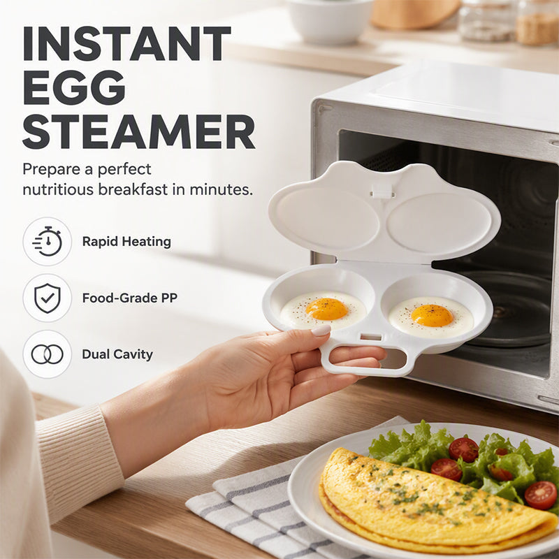 Voezra Microwave Egg Steamer - Perfect Eggs in 2 Mins